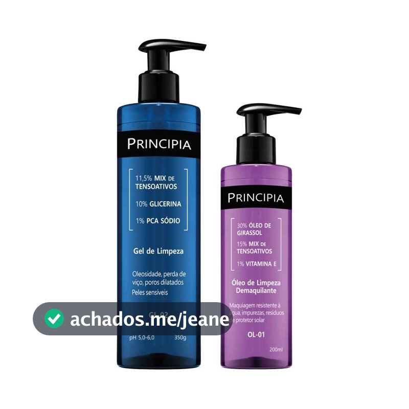 Principia Kit Limpeza Profunda Todos os tipos de pele Gel de limpeza GL-02 + Oleo de Limpeza OL-01