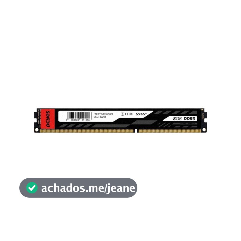 Memória PCYes 8GB, DDR3, 1600MHz, UDIMM - PM081600D3