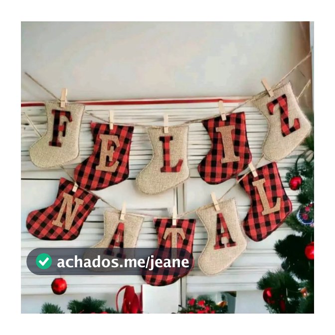 Enfeite de Natal Botas Varal Feliz Natal com Pregador