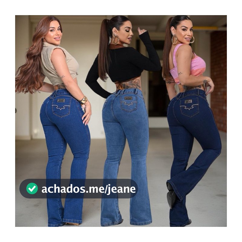 Calça Flare Country Lavagem Escura e Clara Marmorizada  Jeans Premium
