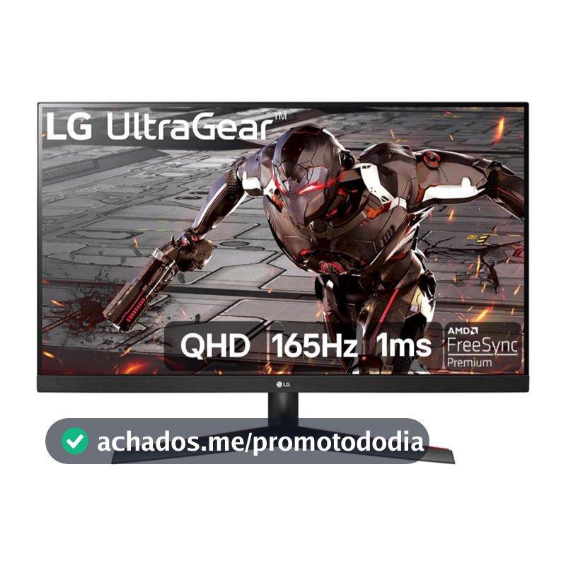 Monitor Gamer LG UltraGear 32" QHD 165Hz 1ms (MBR) HDR10 FreeSync Premium