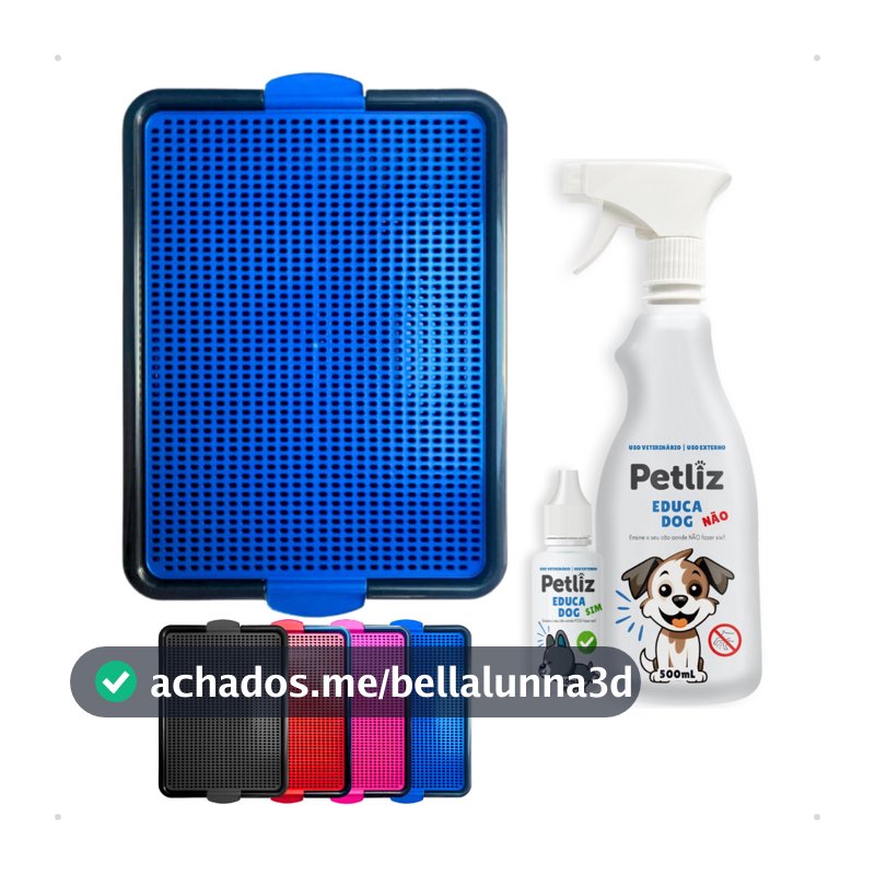 Tapete Sanitário Lavável Banheiro Cachorro + Adestrador Educador Educa Dog Xixi Sim e Não Petliz