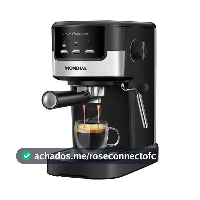 Cafeteira Espresso Mondial Dolce Crema 20 Bar Inox 1200W