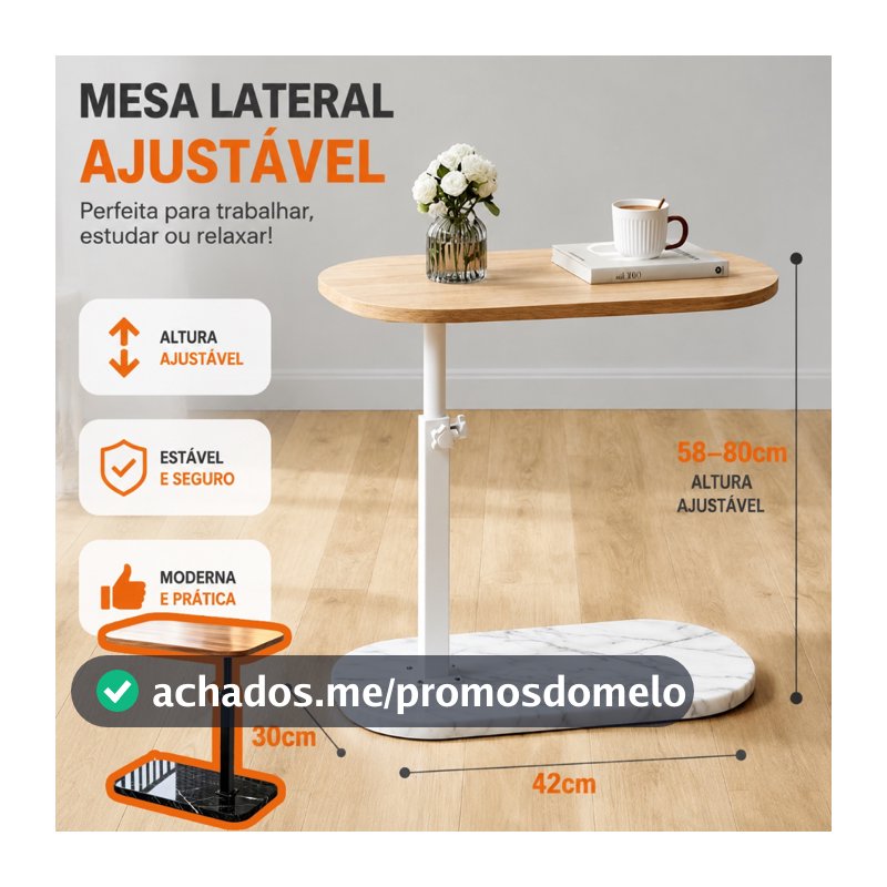 mesa lateral ajustável, aparador lateral de sofá, mesa de chá, mesa de cabeceira, prateleira de cabeceira