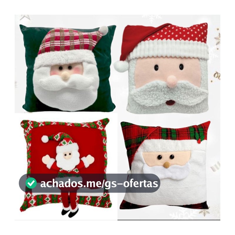 Capa de Almofada Natalina 45X45 tecido pelucia alto relevo ENVIO RÁPIDO!