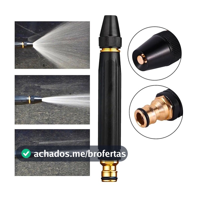 Bico Alta Pressão Para Mangueira + Conector Top