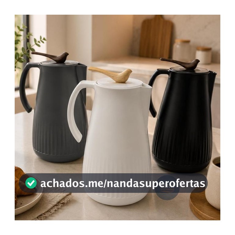 Garrafa Térmica Café Água Chá 1L Detalhe Na Tampa