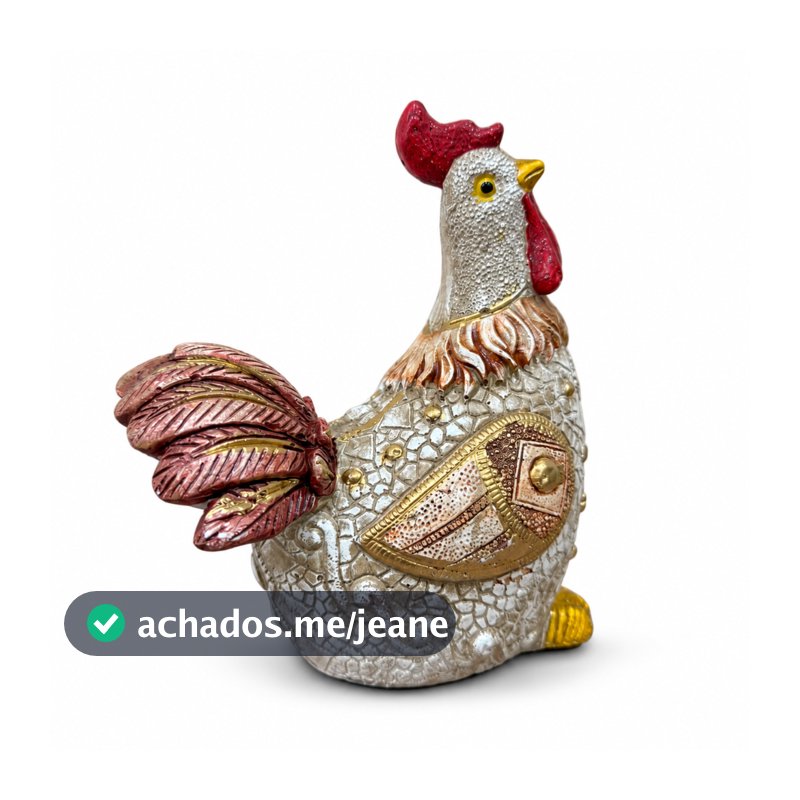 Galinha Polonesa Média Decorativa Enfeite para Cozinha Sala e Área Gourmet