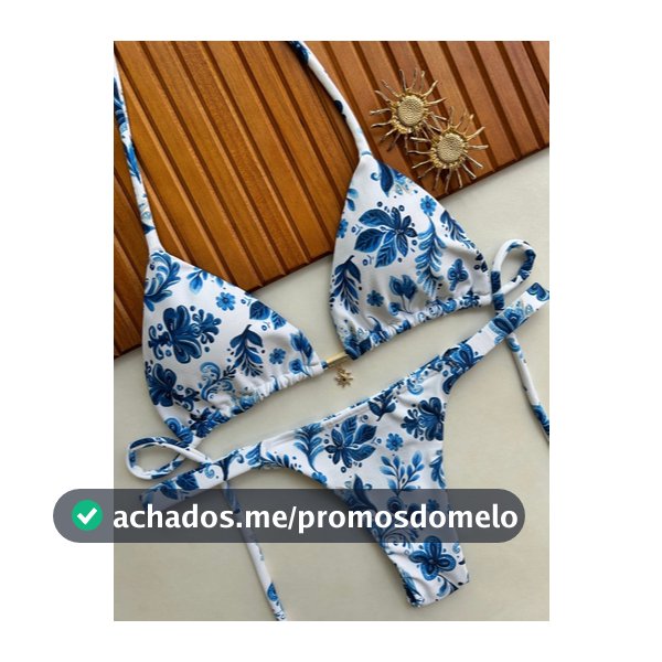 Biquíni Cortininha Fio Dental Marquinha Fita Bojo Removível