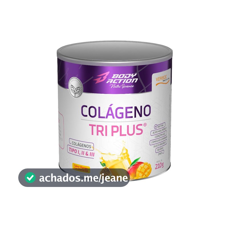 Colágeno Verisol Tri Plus Tipo 1 Tipo 2 e 3 - 210g Bodyaction