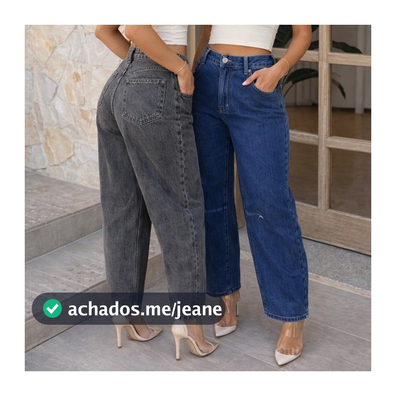 Calça Feminina Jeans Balloon Cintura Alta Modeladora Estilo Premium Tendência 2026