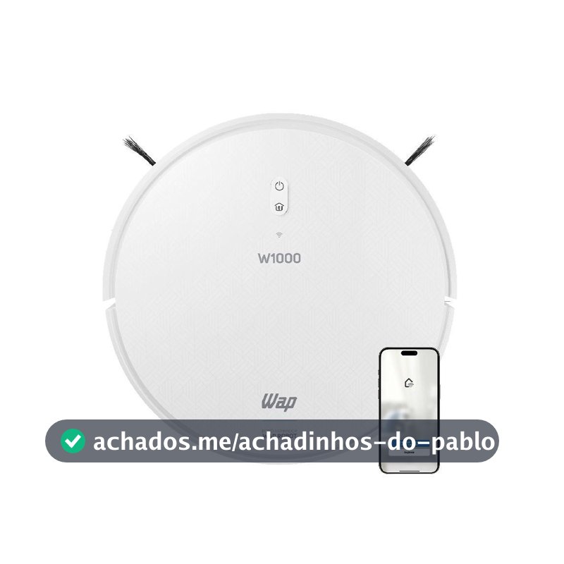 Aspirador De Pó Robo WAP ROBOT W1000 Smart Branco Bivolt