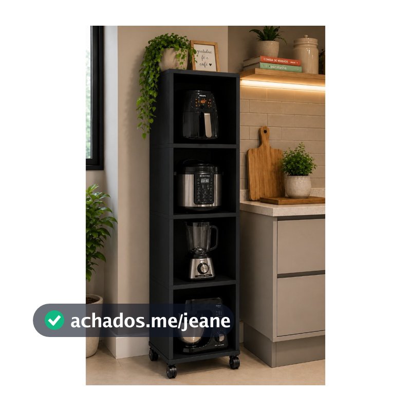 EXCLUSIVO Estante Armário Multiuso Torre Quente Cozinha Panela Pressão Air Fryer Organizador Prateleira Banheiro Rodas
