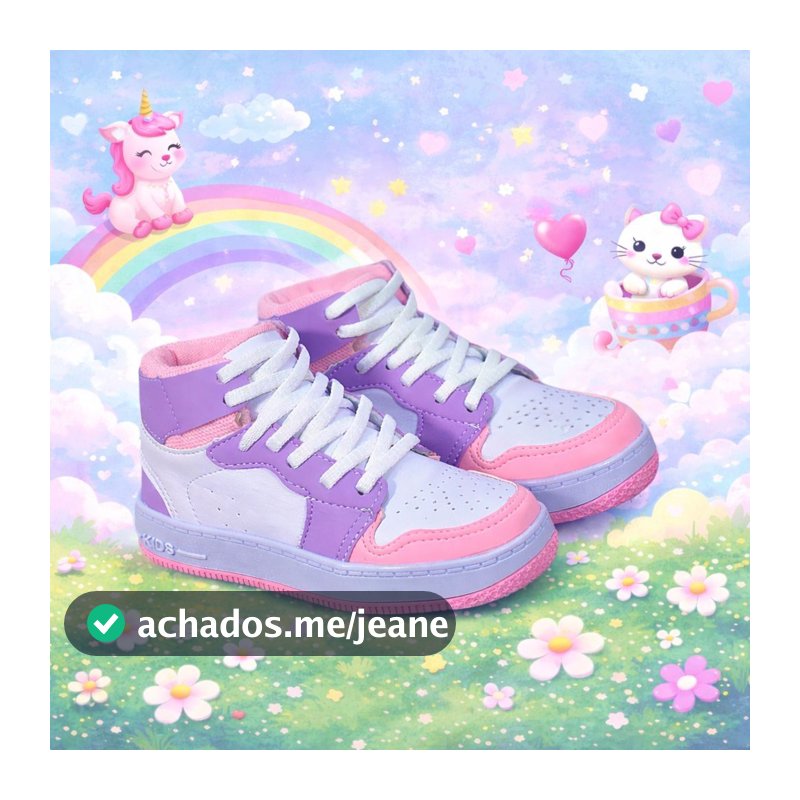 Tênis Infantil Feminino Casual Botinha Cano Alto Meninas Básico Escolar
