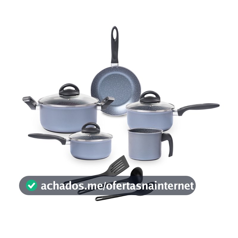 Jogo de Panelas Brinox Antiaderente Ceramic Life 8 peças Suprema Jeans