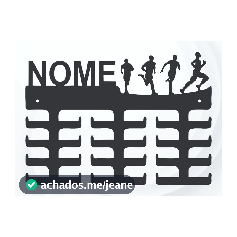 Porta Medalhas Corrida Masculino Com Nome Madeira Mdf