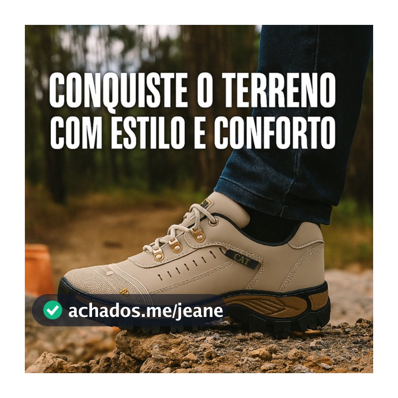 Tênis e Bota Adventure Tática Unissex Couro Reforçado Trabalho Trilha Caminhada Motoqueiro Leve Resistente
