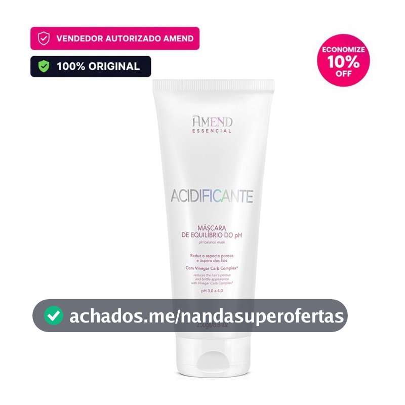 Acidificante Máscara de  Equilibrio do PH 250g Amend Cosmetics