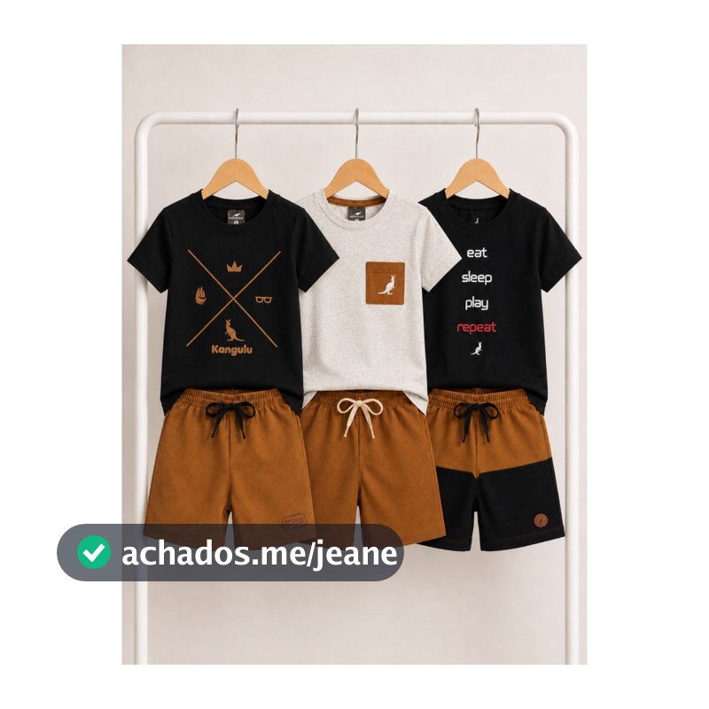 Kit 3 Conjunto Infantil 6 Peças de Roupa Menino Verão Confortável 3 Camisas 3 Shorts Sortido Roupa Infantil Bebê 1 ao 12