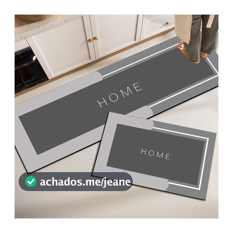 Kit 2 Peças Passadeira Antiderrapante Fácil de Limpar Macia Home