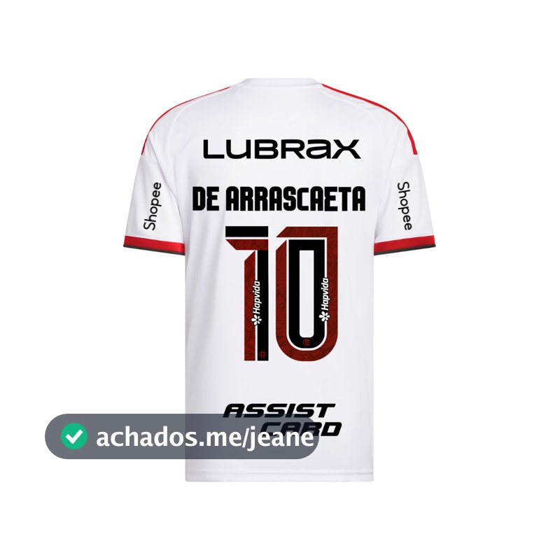 Manto 2 Flamengo Masculina Adidas 2026 - C/ Kit Patrocínio - De Arrascaeta 10