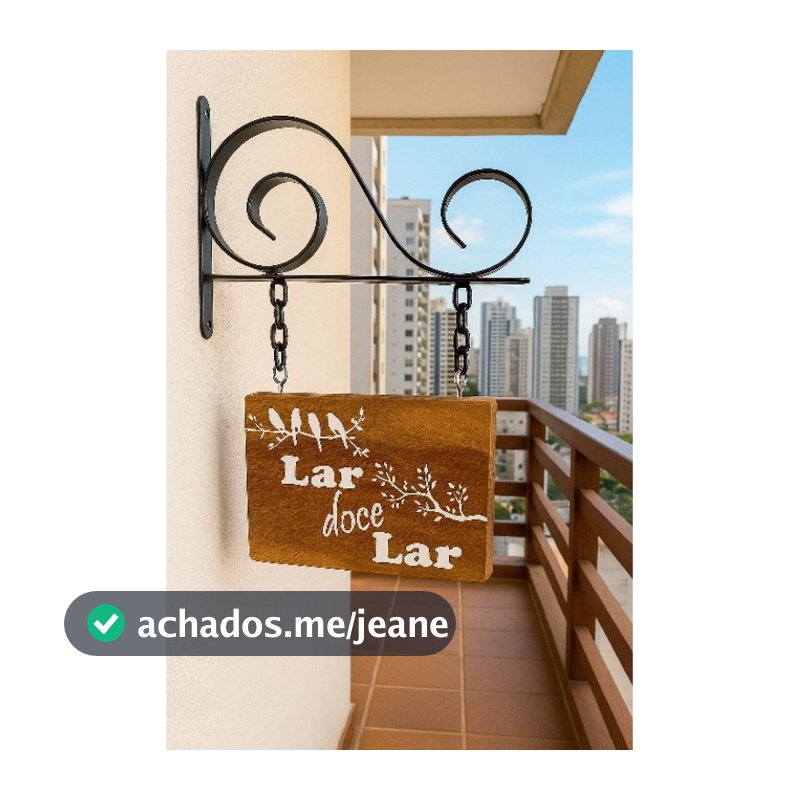 Mini placa bem vindos colonial