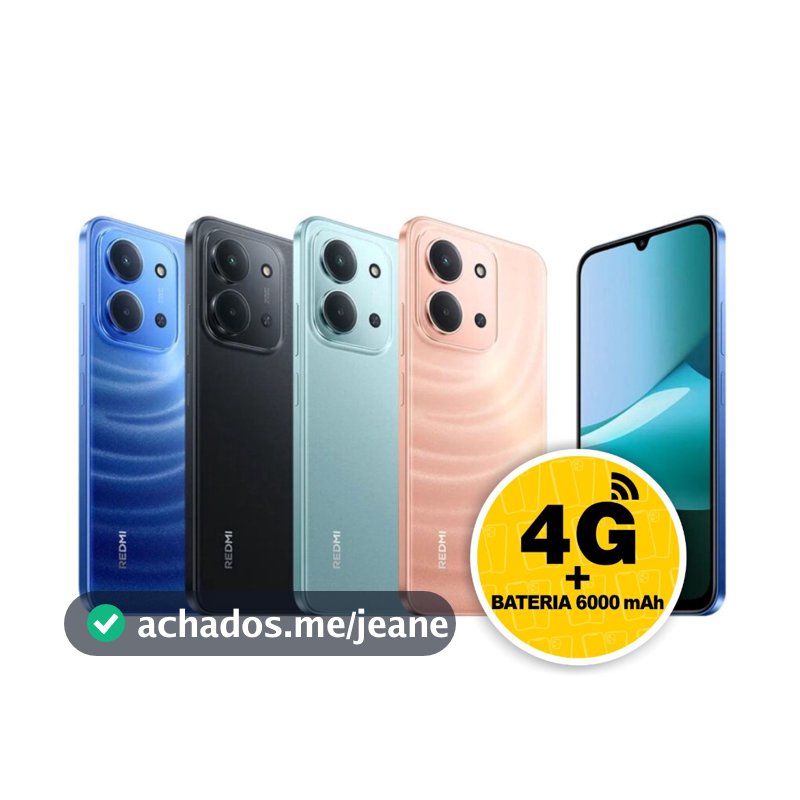 Celular Xiaomi Redmi 15C 4G Tela LCD 6.9" Câmera 50MP Versão GLOBAL