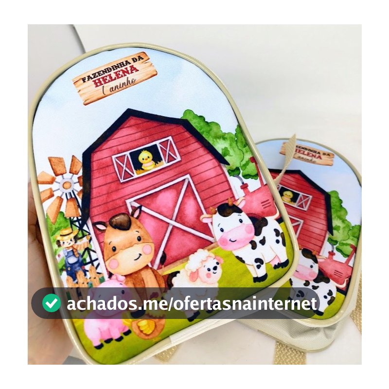 Kit 21 Mochilas Personalizadas Fazendinha, lembrancinhas  para festa Infantil com animais, fazemos diversos temas!!