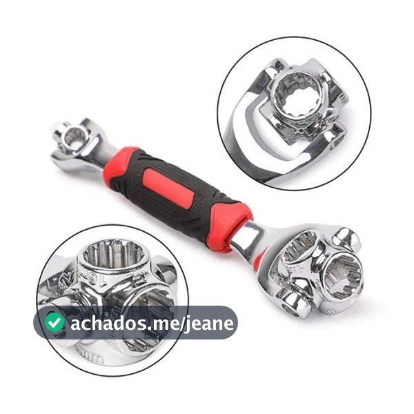 Chave de Boca Multiuso 48 Em 1 Multifuncional 360 Graus Universal Soquete Chave Inglesa -F3