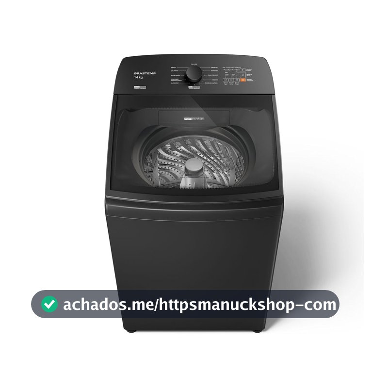 Máquina de Lavar Cinza Platinum Brastemp 14kg com Smart Sensor e Função Reduzir Tempo - BWJ14A9