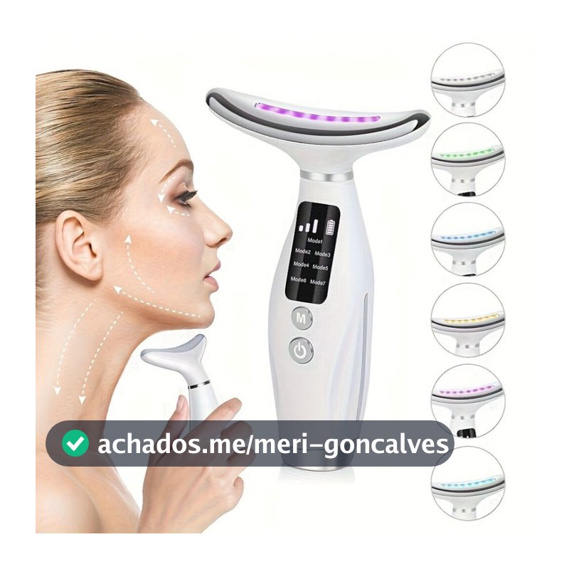 Massageador De Pele Firmeza Pescoço Led Massageador Portátil Beleza para Rosto e Pescoço