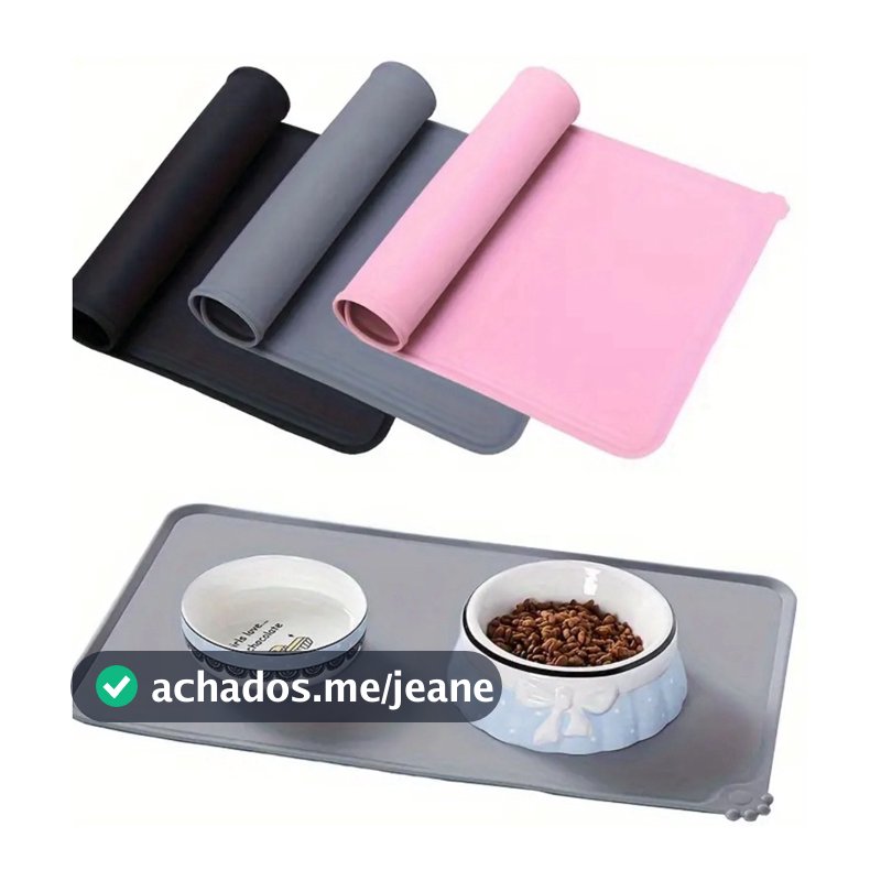 Tapete pet de Silicone Impermeável Antiderrapante  Bordas Elevadas