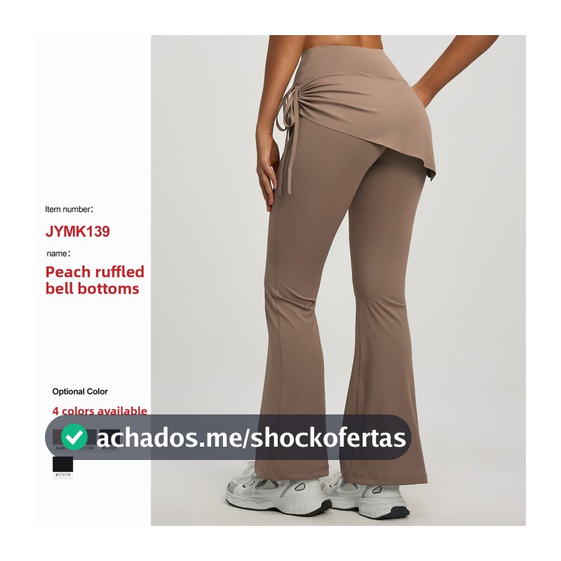 Culottes falsas de duas peças com Micro-aglomeração e levantamento de quadril de cintura alta