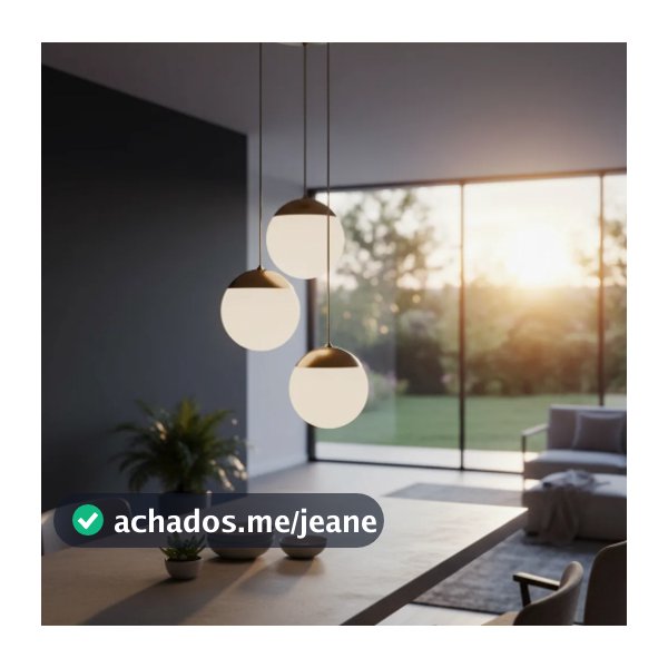 lustre para sala luminaria teto Triplo Jabuticaba alumínio Com 3 Globos Vidro fosco branco 12cm