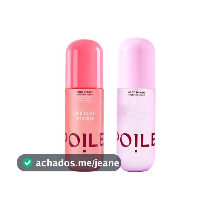 Kit 2 Body Splashes Femininos Florais Princesa Coragem Perfume Corporal 200ml Spoiler