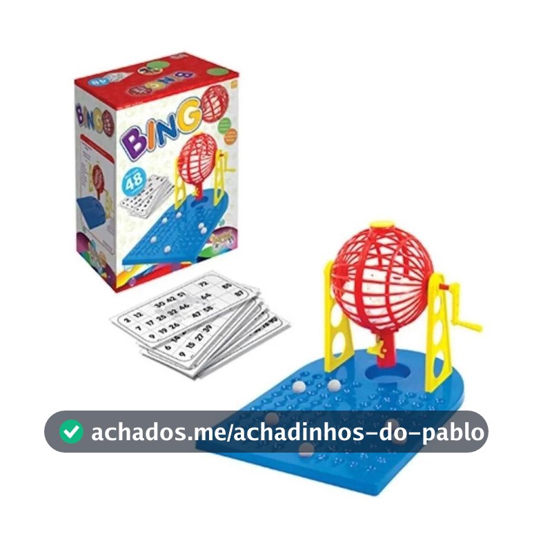 Jogo De Mesa Bingo 48 Cartelas Numeradas Diversão Família