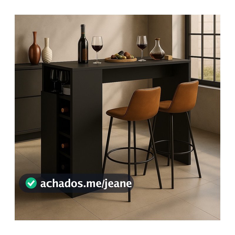 Bancada Balcão/Mesa Ilha de Cozinha Gourmet com Adega e 1 Porta Multimóveis