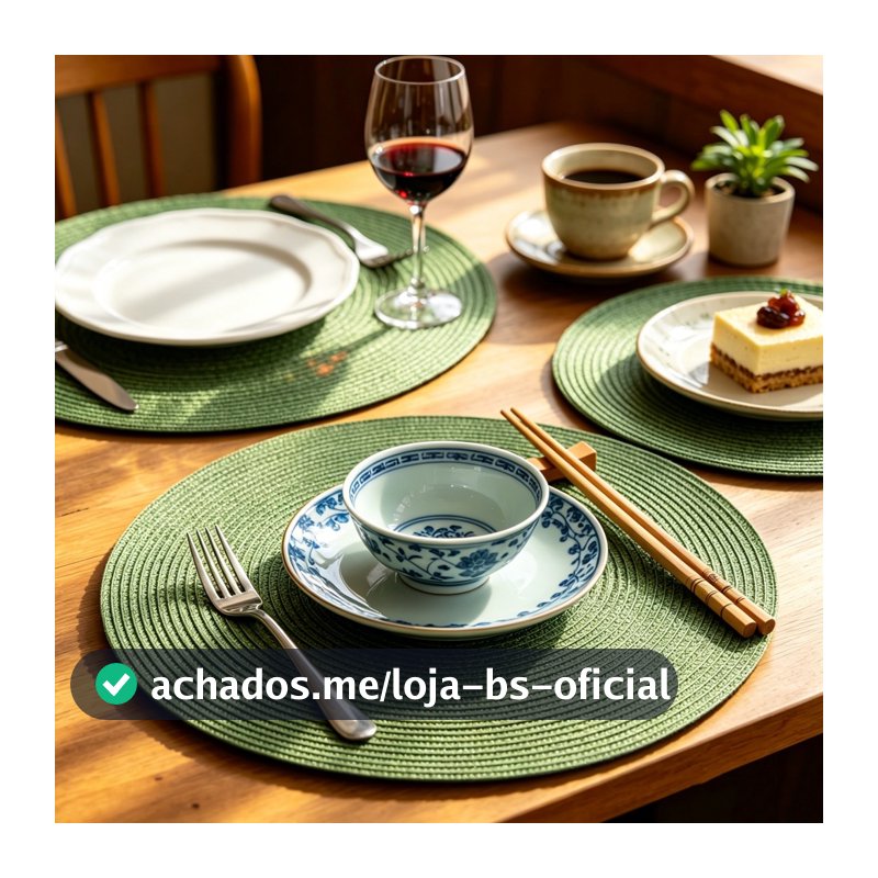 Kit 1/4 /6/8 Jogo Americano Souplast Redondo Jantar Mesa Posta Cozinha 38cm