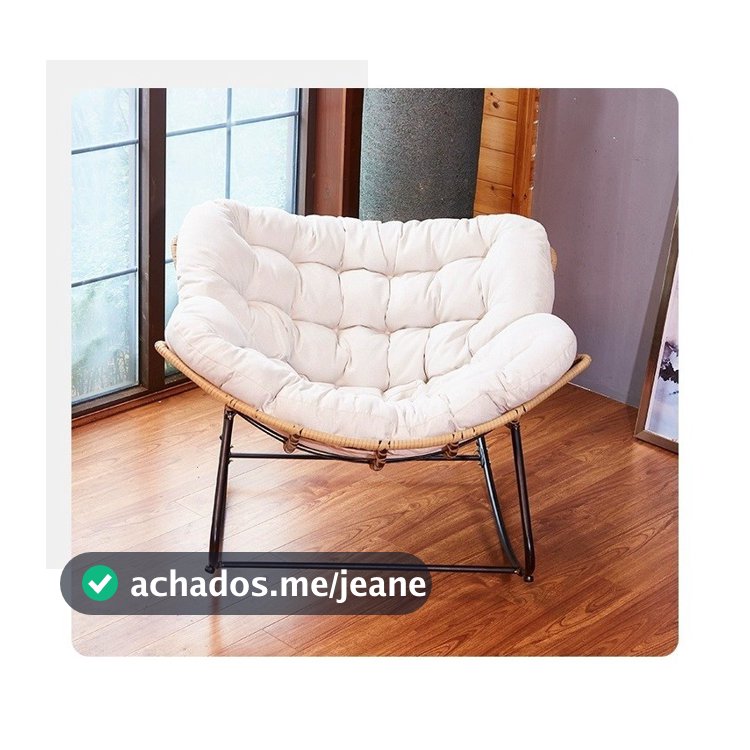 Poltrona Cadeira de Balanço Nut Design Ergonômico Descanso Leitura Decoração Sala Quarto Varanda