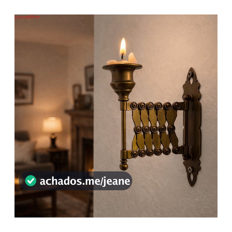 Suporte De Vela Retrátil JUNYUE , Castiçal De Parede Ajustável Estável Cônico Vintage