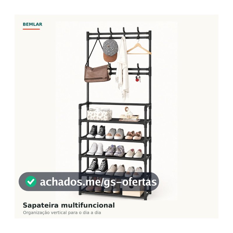 Sapateira e Arara de Roupas 5 Andares – Organizador Multiuso para Casa