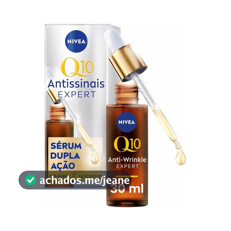 NIVEA Q10 Sérum Antissinais Expert Dupla Ação 30ml, Previne e Reduz Rugas, Renova a Pele, Hidratação Profunda