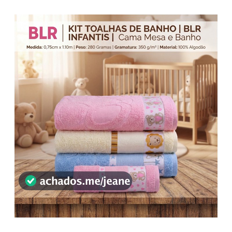 Kit 2 Toalha Kids Infantil Banho Ponto Cruz Para Bordar