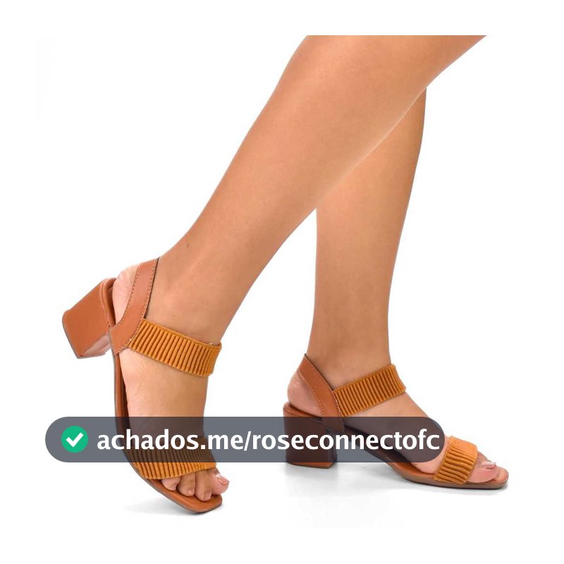 Sandália Feminina Casual Calce Fácil Elástico Trazeiro