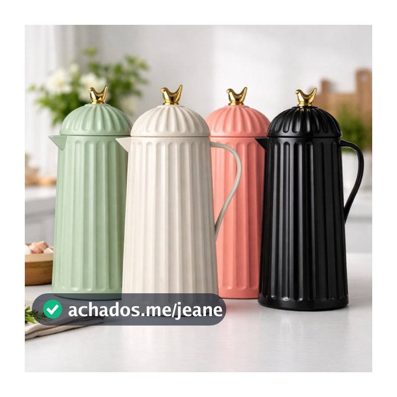 Garrafa Térmica Café Chá de Plástico Bird 1 litro Wolff Diversas Cores