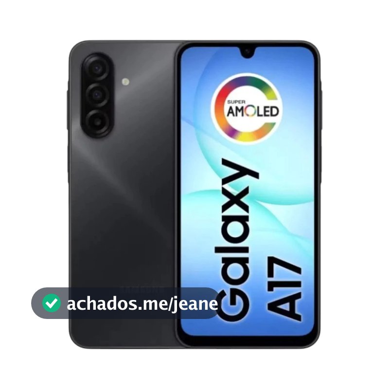 Smartphone Samsung Galaxy A17 4G 4GB RAM 128GB RAM NFC Tela 6,7" Super AMOLED Câmera 50MP Preto