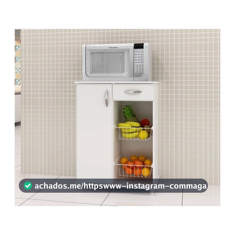 Balcão com Fruteira 1 Porta 1 Gaveta Belize Notável Móveis