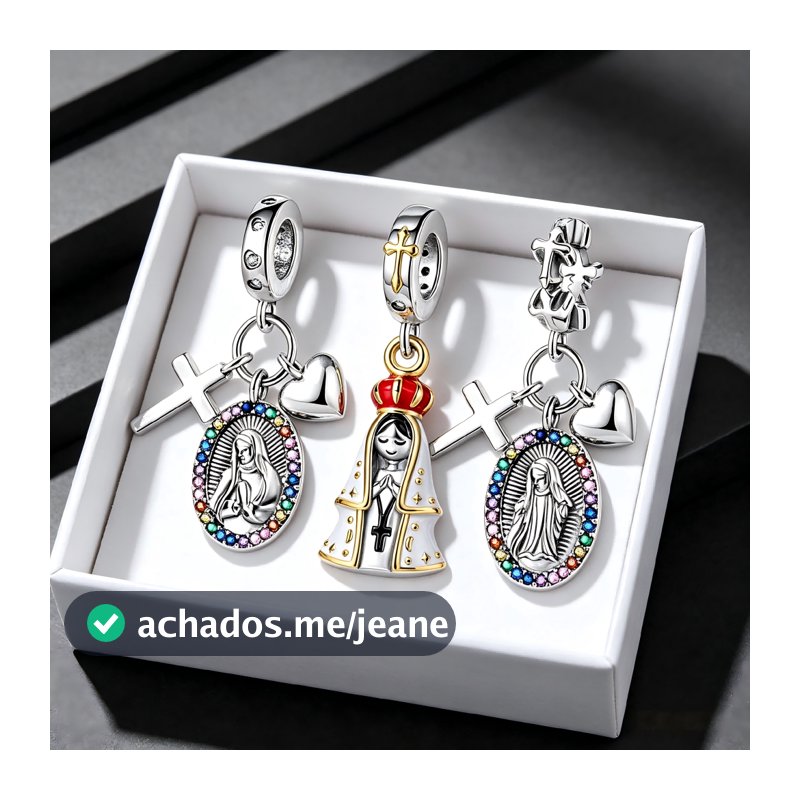 Pulseira de Berloque contas com pingente de tema religioso de prata S925, pulseira exclusiva DIY fácil