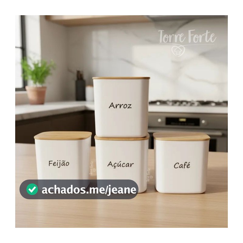 Pote Hermético Tampa De Bambu Porta Mantimentos Potes Para Mantimentos 1,5 Litros