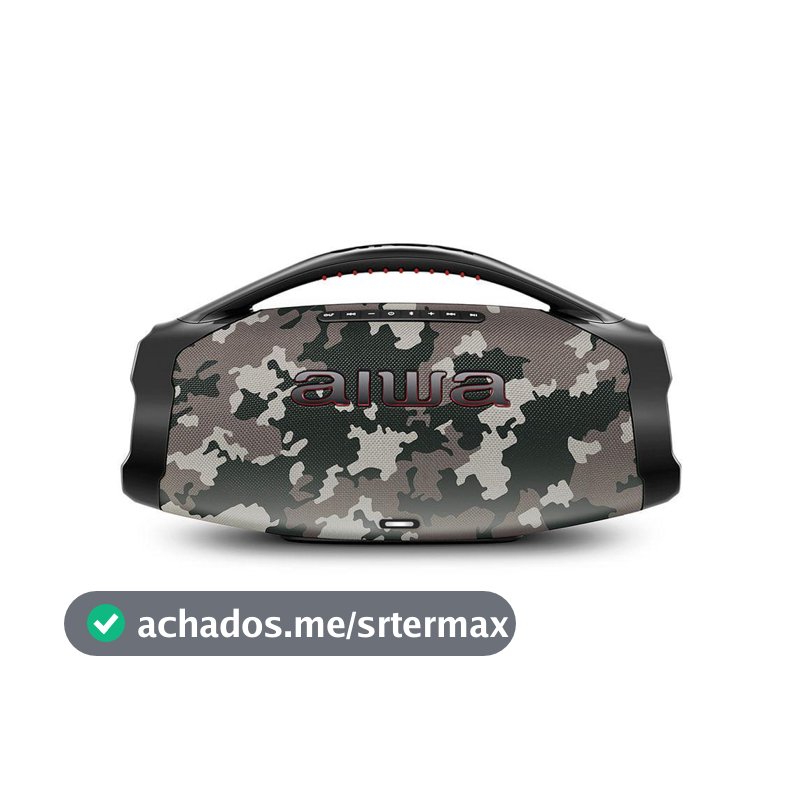 Caixa de Som Bluetooth Aiwa Boombox BBS-01-BG 200W Camuflada